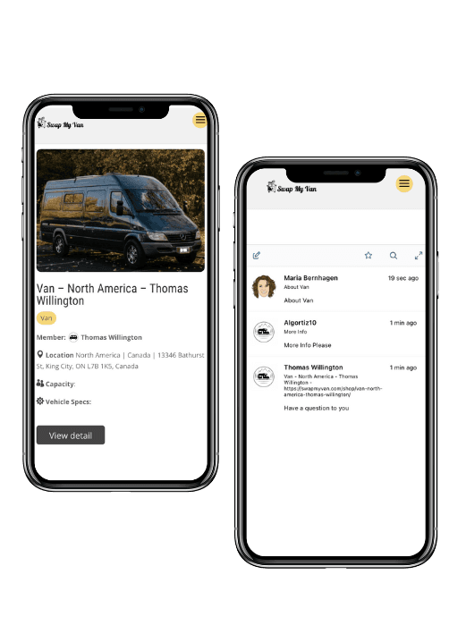 Swap My Van app preview